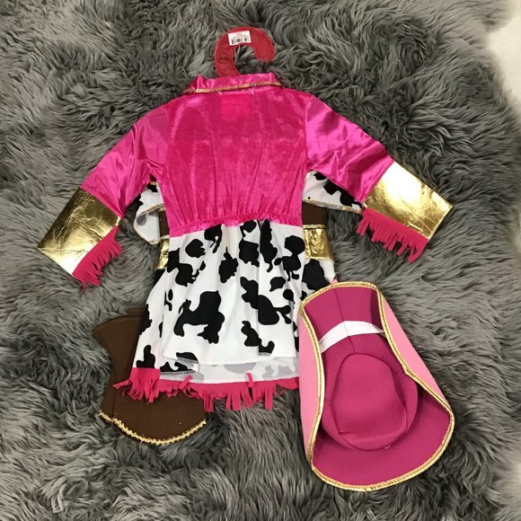 Teetot Inc. | Girl's Pink & White Cowgirl Costume | 4 Pieces | Size 3-4 - Picture 3 of 3